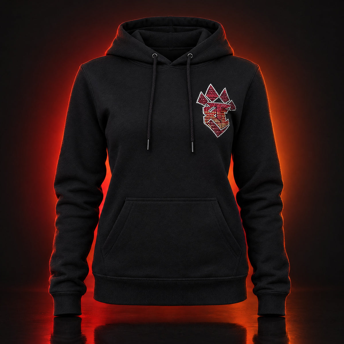 XTC Classic Rhinestone Hoodie - Frauen – Produktvisualisierung