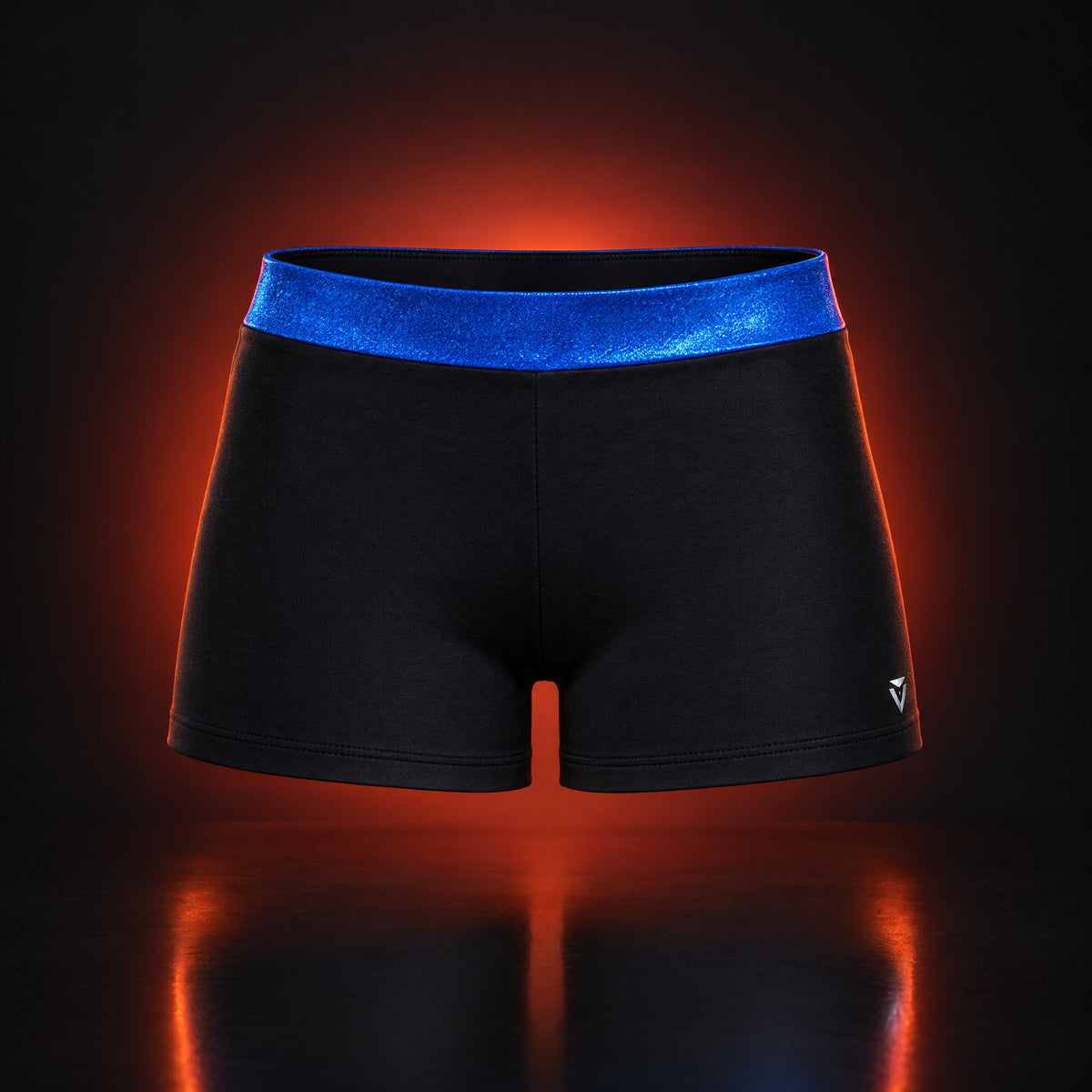 Shorty mit Glittzerbund in Blau – Produktvisualisierung