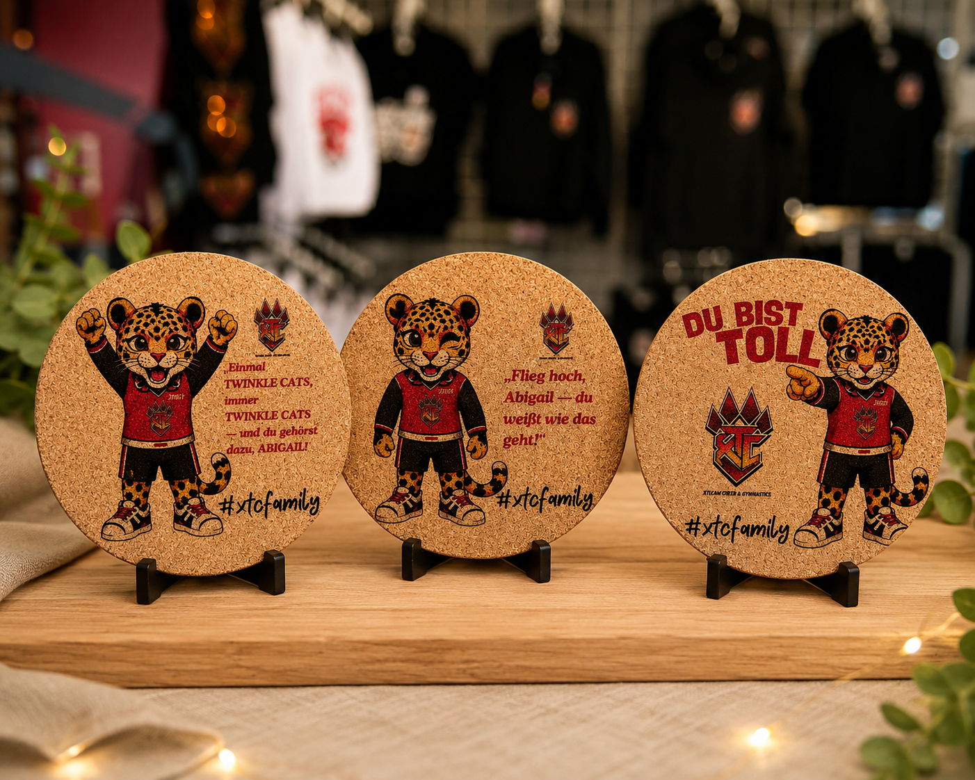 XTC Jaggy Kids Kork-Untersetzer rund – 3er Set