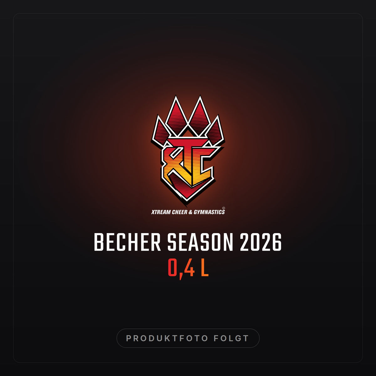 XTC Becher Season 2026 0,4 l – Platzhalter, Produktfoto folgt